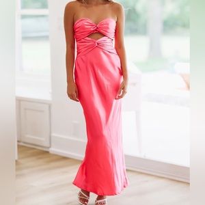 hazel & olive - Hottie in Hot Pink Maxi Gown